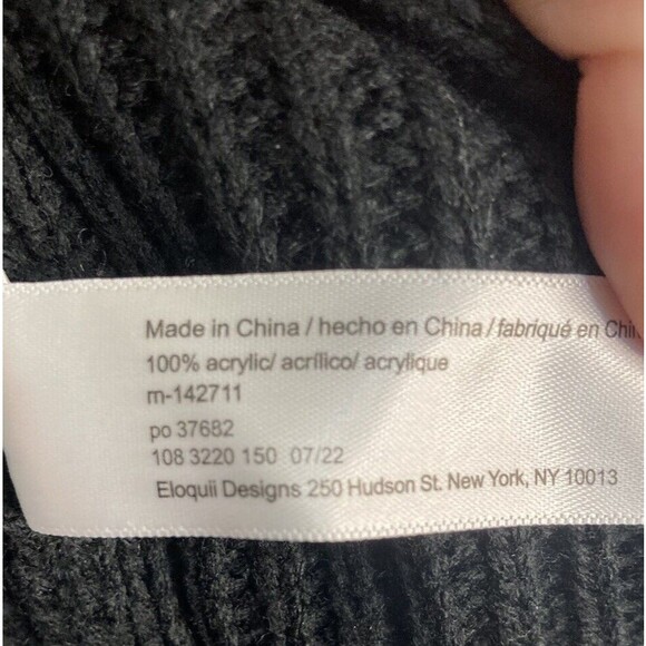 Eloquii Color Block Mock Neck Sweater Size 18/20 Ivory/Black - Picture 4 of 4